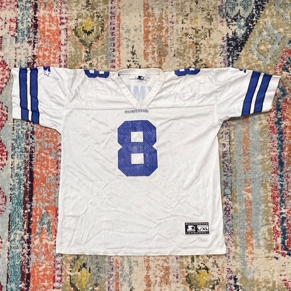 Troy Aikman Dallas Cowboys Starter NFL Football Sports Jersey Boys Kids Youth